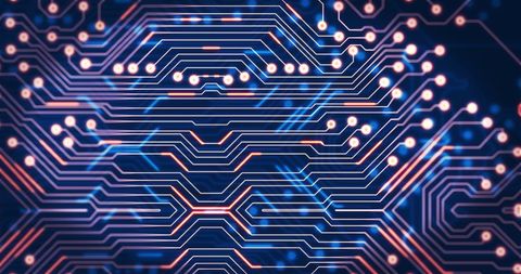 Light Trails on Computer Circuit Board Representing Data Flow - Download Free Stock Images Pikwizard.com