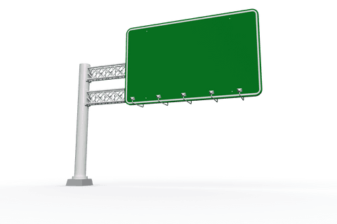 transparent road sign with copy space and stable framework - Download Free Stock Videos Pikwizard.com