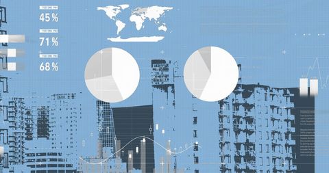 Financial data integration with urban landscape interface