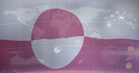 Futuristic digital dashboard with interactive data interface