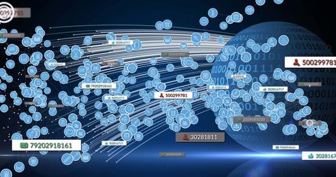 Digital Social Media Network with Connected Nodes - Download Free Stock Images Pikwizard.com