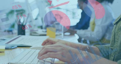 Business Professionals Using Data Analytics and Masks in Office - Download Free Stock Images Pikwizard.com