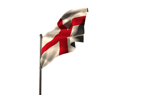 england flag fluttering on new silver pole transparent background - Download Free Stock Videos Pikwizard.com
