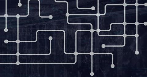 Abstract Digital Network Connections in Data Center - Download Free Stock Images Pikwizard.com