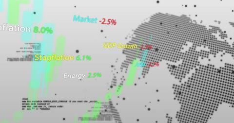 Digital Data Metrics on Global Dot Map Background - Download Free Stock Images Pikwizard.com