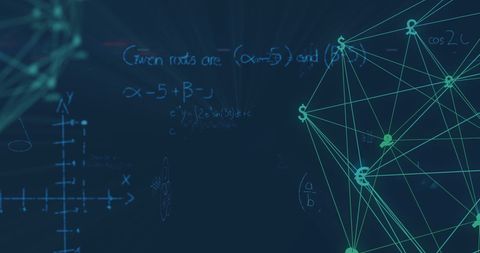 Abstract Global Technology with Mathematical Equations - Download Free Stock Images Pikwizard.com