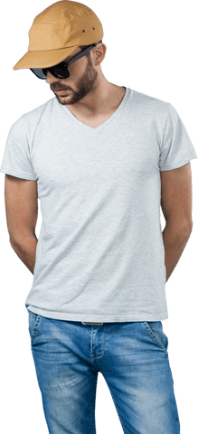 Transparent Model Wearing Cap and Sunglasses Showing Casual Style - Download Free Stock Videos Pikwizard.com