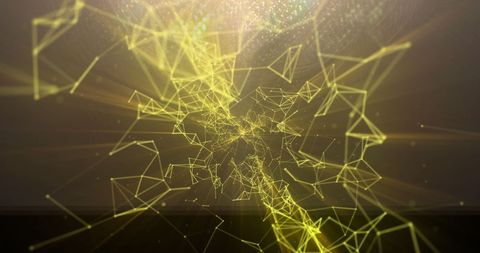 Futuristic Yellow Network Connections on Brown Background - Download Free Stock Images Pikwizard.com