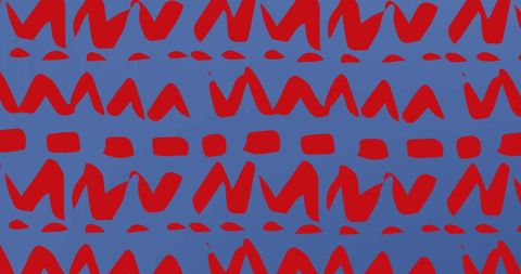 Dynamic Red Patterns on Blue Background Concept