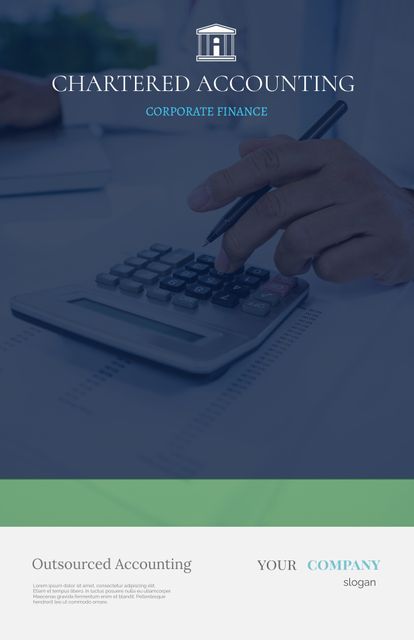 Chartered Accountant Using Calculator for Corporate Finance - Download Free Stock Templates Pikwizard.com