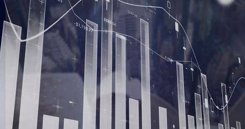 Digital Data Visualization on Abstract Cityscape - Download Free Stock Images Pikwizard.com