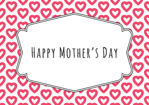 Happy Mother's Day Greeting with Pink Heart Pattern on Transparent Background - Download Free Stock Videos Pikwizard.com