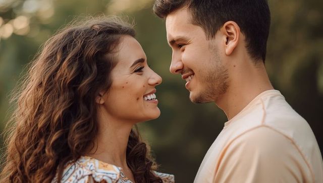 Happy Couple Enjoying Day in Woodland Park