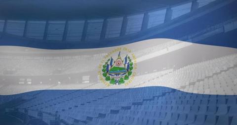 Nicaraguan Flag Overlaying Modern Sports Stadium - Download Free Stock Images Pikwizard.com