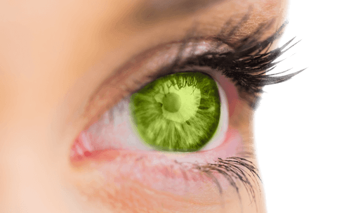 close-up of woman's green eye on transparent background - Download Free Stock Videos Pikwizard.com