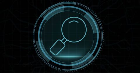 Digital Search Icon with Futuristic Interface - Download Free Stock Images Pikwizard.com