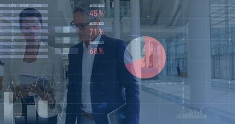 Business Professionals Analyzing Data with Digital Interface in Office - Download Free Stock Images Pikwizard.com