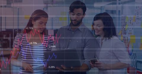 diverse team collaborates on digital business data visualization - Download Free Stock Images Pikwizard.com