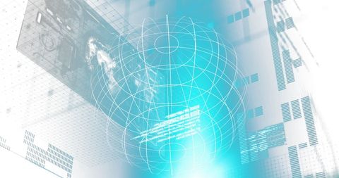 Digital Data Processing with Global Communication - Download Free Stock Images Pikwizard.com
