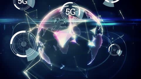 Futuristic Global 5G Network Connections