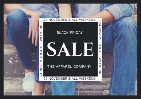 Black Friday Sale Advertisement with Relaxed Style