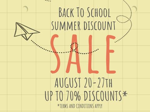 Back to School Sale Promotion with Educational Theme - Download Free Stock Templates Pikwizard.com