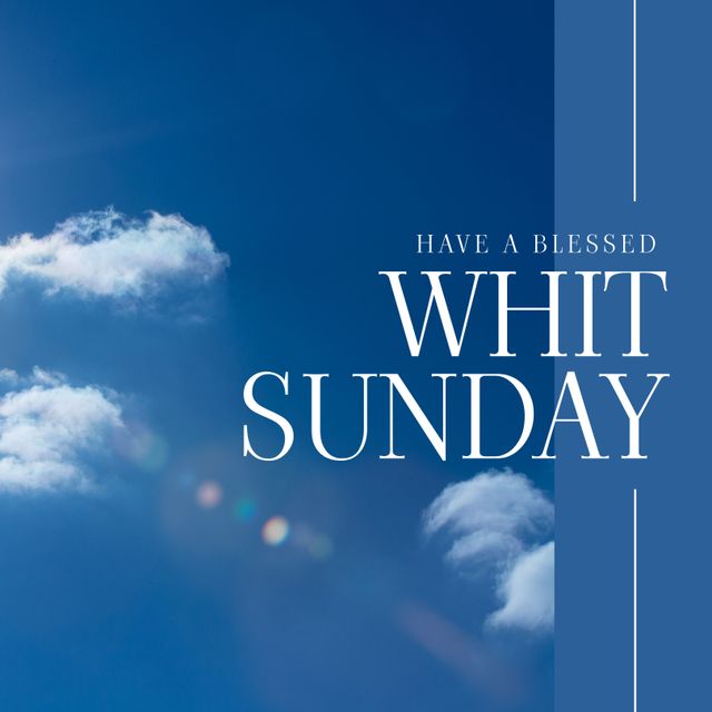 Whit Sunday Sky with Inspirational Blessing Text - Download Free Stock Templates Pikwizard.com