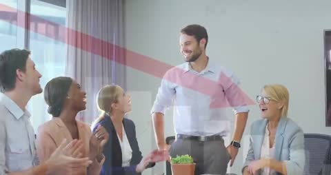 Successful Business Presentation in Modern Office Setting