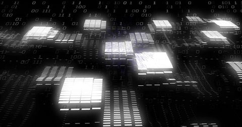 futuristic digital data processing in binary code - Download Free Stock Images Pikwizard.com