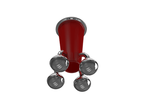 Transparent UFO Design with Metallic Red Structure - Download Free Stock Videos Pikwizard.com