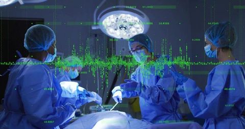 Surgical Team Operating with Medical Data Overlay in Technology-Integrated Environment