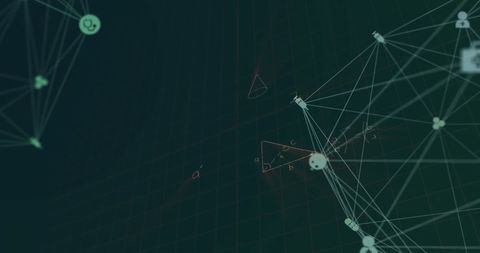 Abstract Digital Network Design with Data and Connective Nodes - Download Free Stock Images Pikwizard.com
