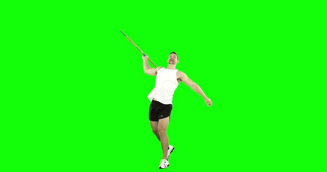 Athlete Throwing Javelin on Green Screen Background - Download Free Stock Images Pikwizard.com