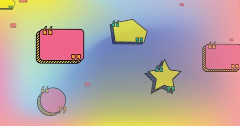 Abstract Colorful Geometric Shapes on Gradient Background