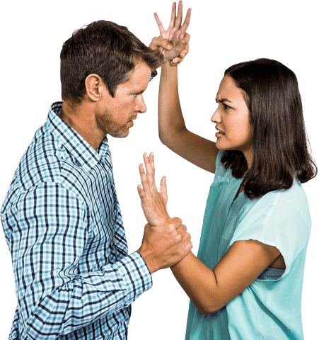 Transparent Unhappy Couple Arguing Face to Face, Intense Expression - Download Free Stock Videos Pikwizard.com