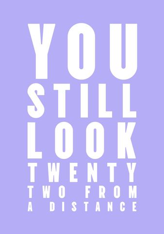 Humorous Quote About Ageing on Purple Background - Download Free Stock Templates Pikwizard.com