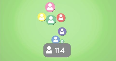 Social Media Follower Growth Concept on Green Background - Download Free Stock Images Pikwizard.com