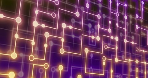 Neon Integrated Circuit Background Design - Download Free Stock Images Pikwizard.com