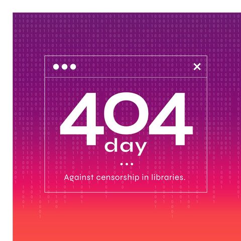 Digital Protest Against Library Censorship on 404 Day - Download Free Stock Templates Pikwizard.com