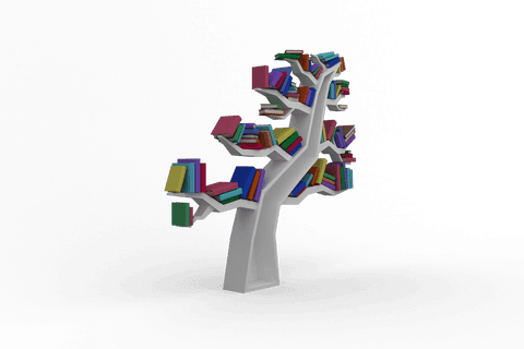 Colorful Book Tree Bookshelf on Transparent Background - Download Free Stock Videos Pikwizard.com