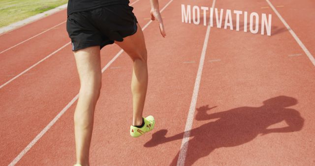 Runner on Track Showing Motivation and Determination - Download Free Stock Images Pikwizard.com