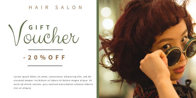 Chic Hair Salon Gift Voucher for Stylish Savings - Download Free Stock Templates Pikwizard.com