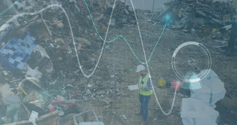 Engineer Analyzing 5G Integrations in Recycling