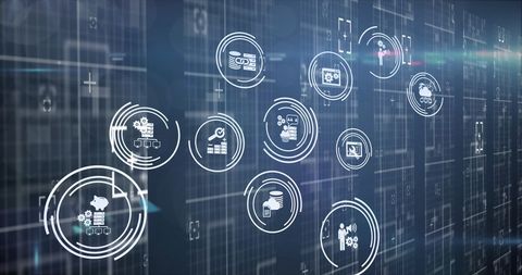 Digital Financial Data Processing and Global Connections - Download Free Stock Images Pikwizard.com
