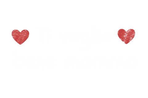 Ti voglio bene mamma text illustration on transparent background
