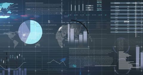 Advanced data visualization with 3d globe and interactive charts