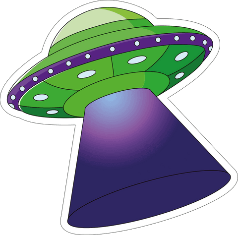 digital illustration of green ufo shining purple light on transparent setup - Download Free Stock Videos Pikwizard.com
