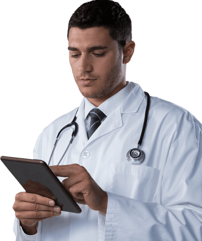 transparent doctor using digital tablet with focus - Download Free Stock Videos Pikwizard.com