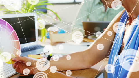 Digital Network Overlay on Office Collaboration Scene