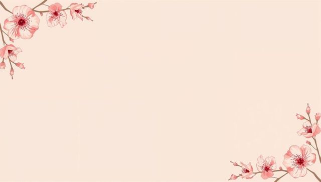 Delicate cherry blossom corner frame pastel watercolor floral background for stationery